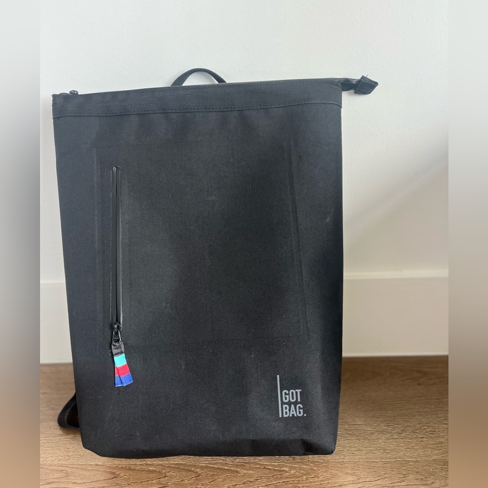GOT BAG NO!ROLLTOP Black Backpack – Eco-Friendly & Spacious